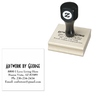 Personalised 2.5 x 2.5 Wood Stamp