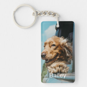 Personalised 2 Pet Photo Name Dog Lovers Keepsake Key Ring