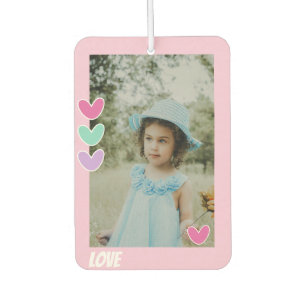 Personalised 2 Photo And 2 Name Car Air Freshener
