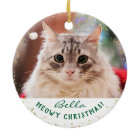 Personalised 2 Photo Pet Cat Meowy Christmas 