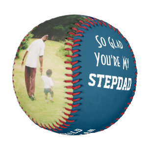 Personalised 2 Photo Teal STEPDAD Baseball