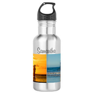 Personalised 2 Photo Water Bottle