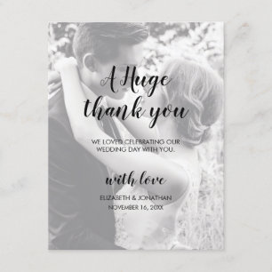 Personalised 2 Photo Wedding Thank You Card