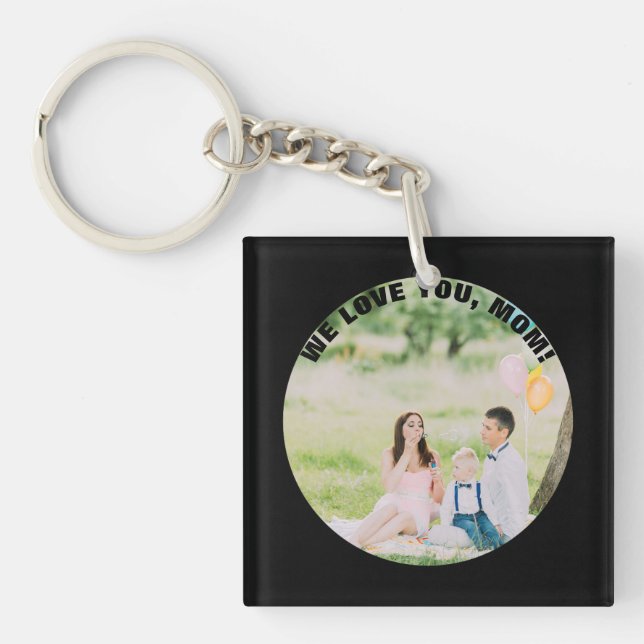Personalised 2 Photos | For Mum on Mother's Day Key Ring (Front)