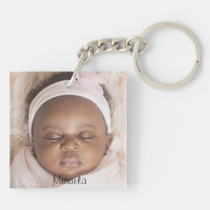 Personalised 2-sided Image Name & Saying Key Ring