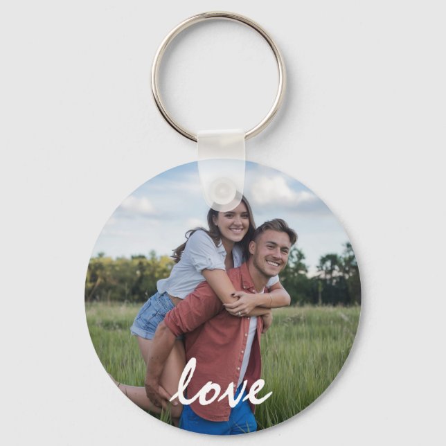 Personalised 2 sided Photo and Text Photo Collage  Key Ring (Front)