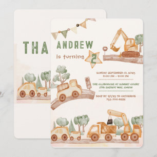 Personalised  2nd Birthday for boy Invitation