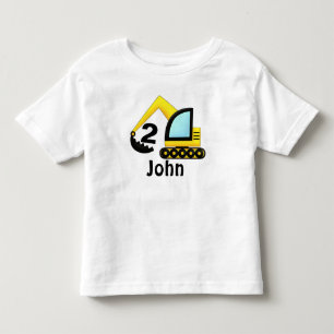 Personalised 2nd etc Construction Truck Tractor Toddler T-Shirt