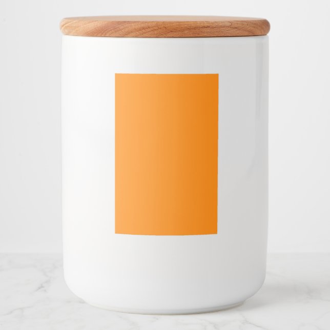Personalised 2x3 Neon Orange Food Container Label (Front)