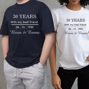 Personalised 30th Anniversary For Couple matching T-Shirt