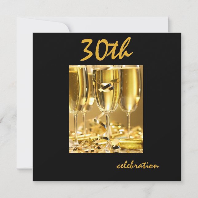Personalised 30th Birthday Party Invitations (Front)