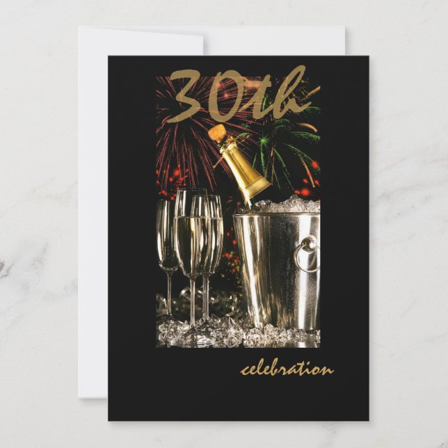 Personalised 30th Birthday Party Invitations (Front)