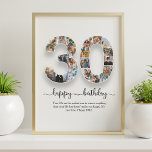 Personalised 30th Birthday Photo Collage Poster<br><div class="desc">Personalised 30th Birthday Photo Collage for Parents Mum Dad Bestie,  Friend</div>