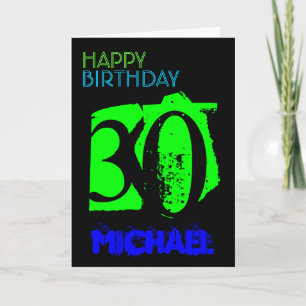 Personalised 30th Birthday POP Greting Card