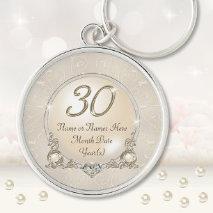 Personalised 30th Birthday Present Ideas for Wife, Key Ring