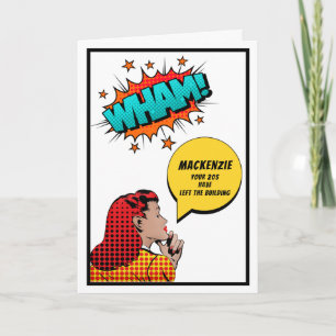 Personalised 30th Birthday Retro Comic Funny Card
