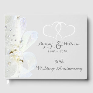 Personalised 30th Wedding Anniversary Guest Book