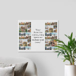 Personalised 32 Photo Collage Custom Quote Faux Canvas Print<br><div class="desc">Create your own custom quote canvas wall art. Features 32 of your favourite pictures and personalised text in vintage typewriter typography.</div>
