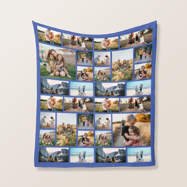 Personalised 32 Photo Collage Fleece Blanket (Creator Uploaded)