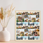 Personalised 32 Photo Collage Poster<br><div class="desc">Create Your Own Personalised 32 Photo Collage Poster Wall Art</div>