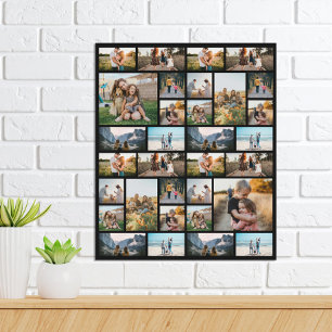 Personalised 32 Photo Collage Poster