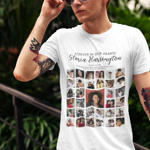 Personalised 33 Photo Collage Memorial T-Shirt