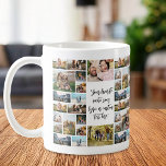 Personalised 34 Photo Collage Custom Quote Coffee Mug<br><div class="desc">Create your own custom quote photo collage mug. Features 34 of your favourite pictures and personalised text in modern calligraphy typography. Print is repeated on front and back.</div>
