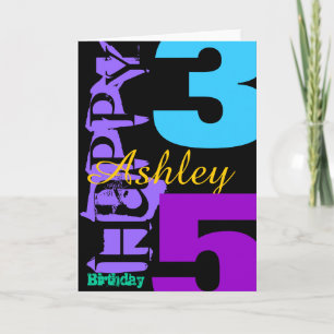 Personalised 35th Birthday POP Greeting Card