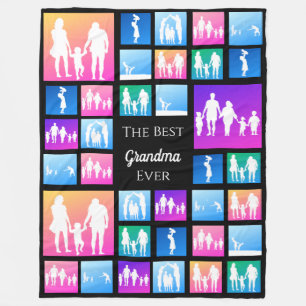 Personalised 39 Photo Collage Template Gift Fleece Blanket
