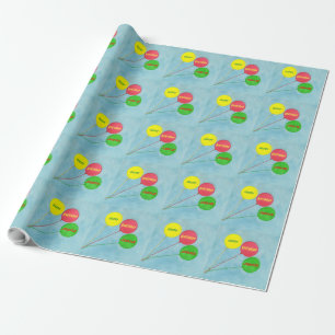 Personalised 3 Balloons Birthday Wrapping Paper