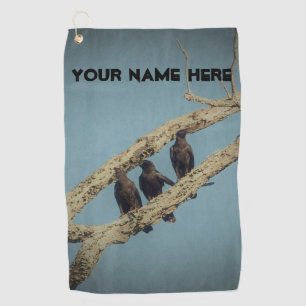 Personalised 3 Crows Golf Towel