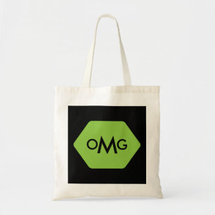 Personalised 3 letter monogram black green bag