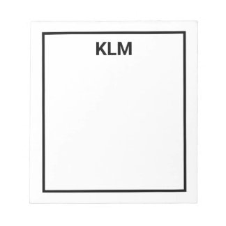 Personalised 3 Letter Monogram Notepad
