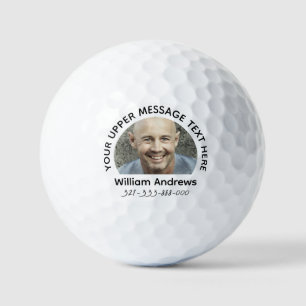 Personalised 3-Line Text & Custom Photo Golf Balls