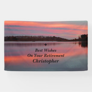 Personalised 3 Lines of Text Fisherman Retirement Banner