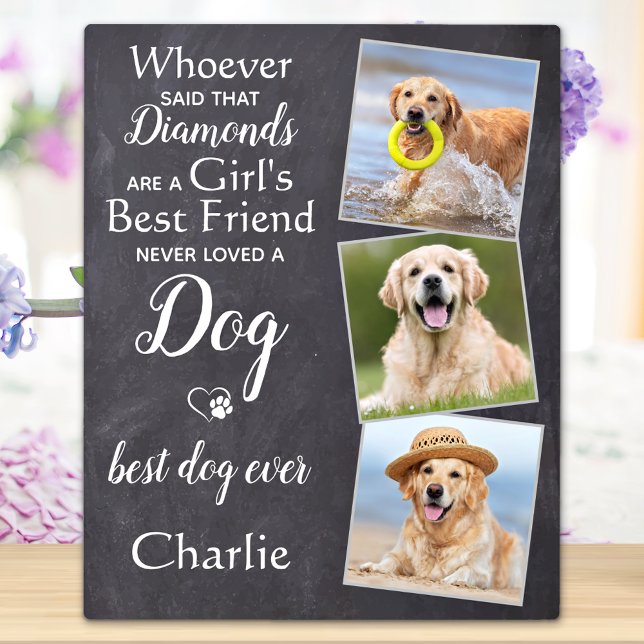 Personalised 3 Pet Photo Best Friend Dog Lover  Plaque (Creator Uploaded)