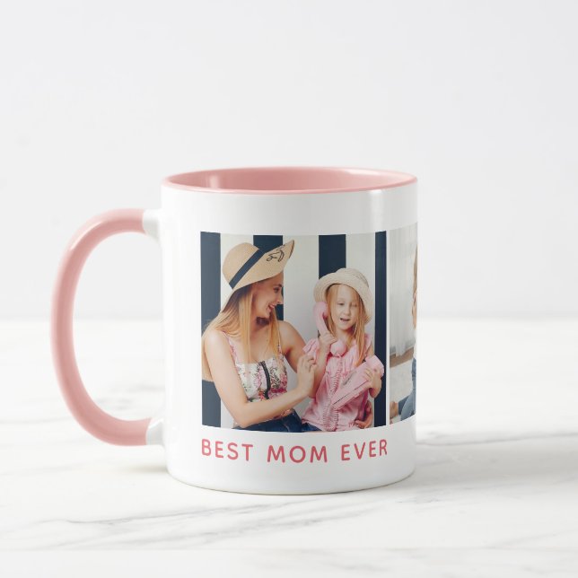 Personalised 3-photo 'Best Mum Ever' Mug (Left)