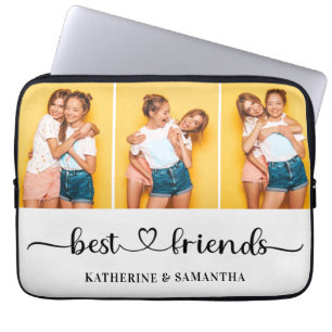 Personalised 3 Photo Collage Best Friends Forever Laptop Sleeve