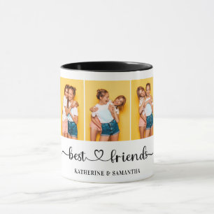 Personalised 3 Photo Collage Best Friends Forever  Mug