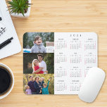 Personalised 3 Photo Collage Family 2024 Calendar Mouse Mat<br><div class="desc">Create your own custom, personalised, black and white 2024 full year 3 photo collage yearly calendar dust and stain resistant mousepad with non-slip back, for home and office. To customise, simply add three of your favourite family / kids / baby / pets / couple / wedding photos. While you add...</div>