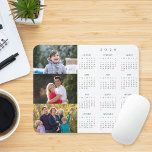 Personalised 3 Photo Collage Family 2025 Calendar Mouse Mat<br><div class="desc">Create your own custom, personalised, black and white 2025 full year 3 photo collage yearly calendar dust and stain resistant mousepad with non-slip back, for home and office. To customise, simply add three of your favourite family / kids / baby / pets / couple / wedding photos. While you add...</div>