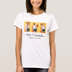 Personalised 3 Photo Collage Friends Basic Women's T-Shirt