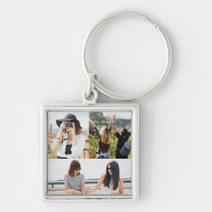 Personalised 3 Photo Collage Keychain
