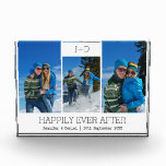 Personalised 3 Photo Collage Monogrammed Wedding<br><div class="desc">Personalised 3 Photo Collage Monogrammed Wedding Photo Block.</div>