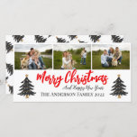 Personalised 3 Photo Collage with Christmas Trees  Holiday Card<br><div class="desc">Personalised 3 Photo Collage with Christmas Trees
Spread joy,  share cheer,  merry everything and a happy always! Holiday cards designed to brighten up the entire year.</div>