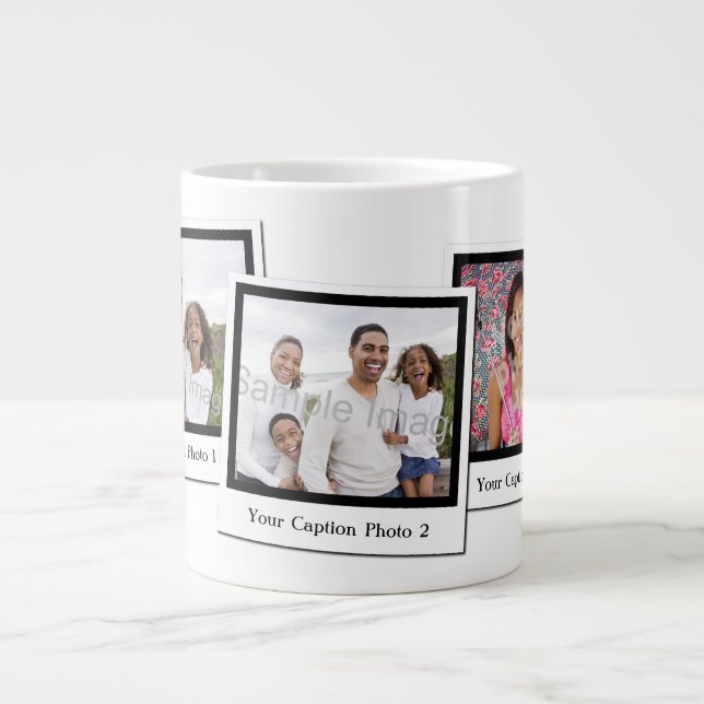 Personalised 3 Photo Instant-Frames Large Coffee Mug (Front)