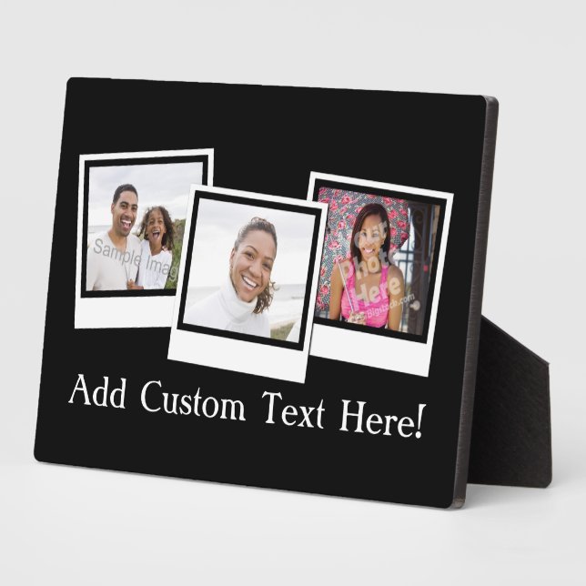 Personalised 3-Photo Snapshot Frames Custom Colour (Side)