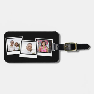 Personalised 3-Photo Snapshot Frames Custom Colour Luggage Tag