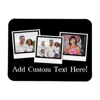 Personalised 3-Photo Snapshot Frames Custom Colour Magnet