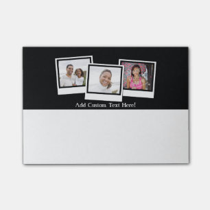 Personalised 3-Photo Snapshot Frames Custom Colour Post-it Notes